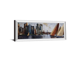 Arriving At Manhattan By Marti Bofarull 18X42 Mirror Frame Print