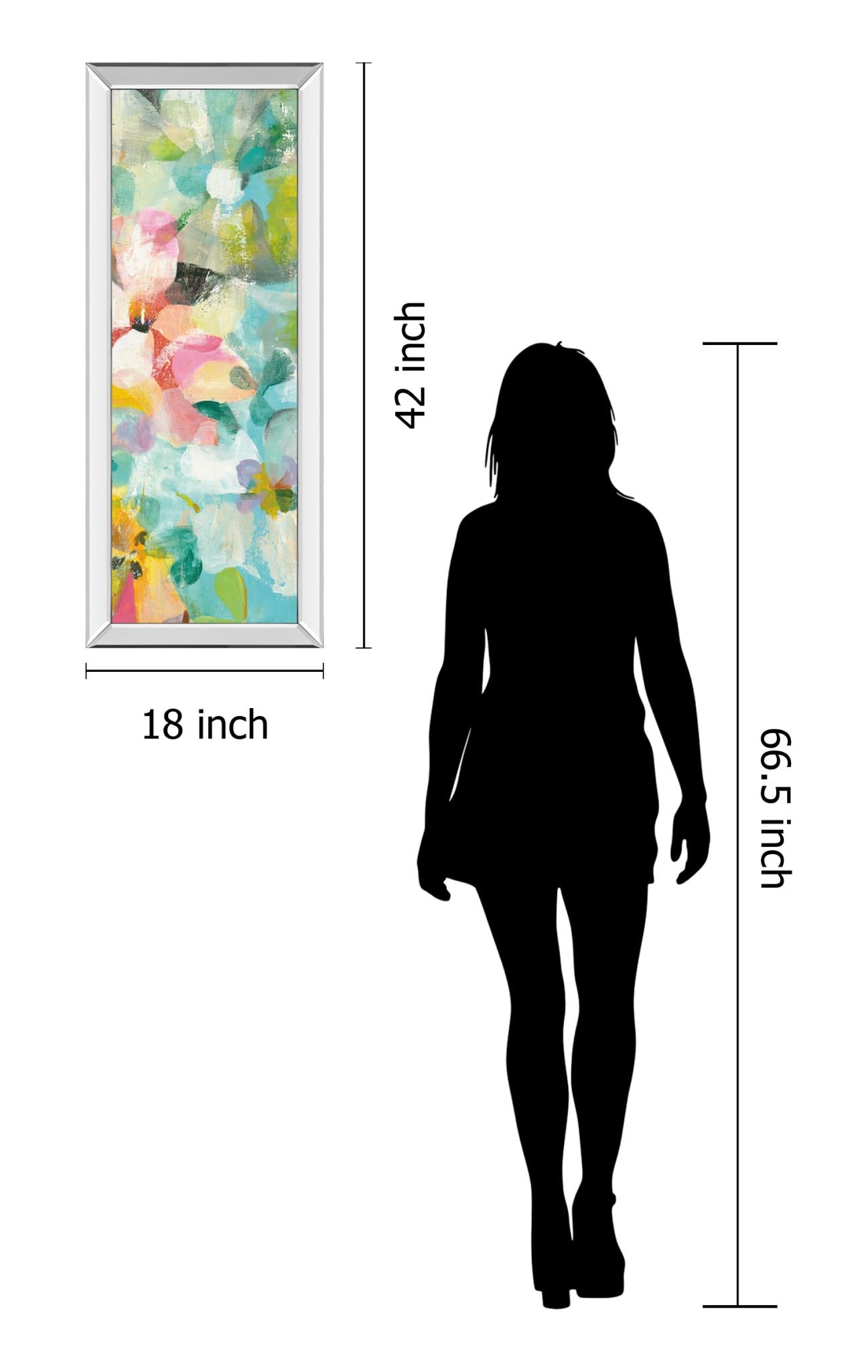 Happy Garden Iii By Danhui Nai 18X42 Mirror Frame Print