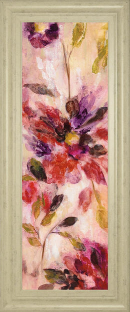 Exuberant Florals I By Silvia Vassileva 18X42 Framed Print