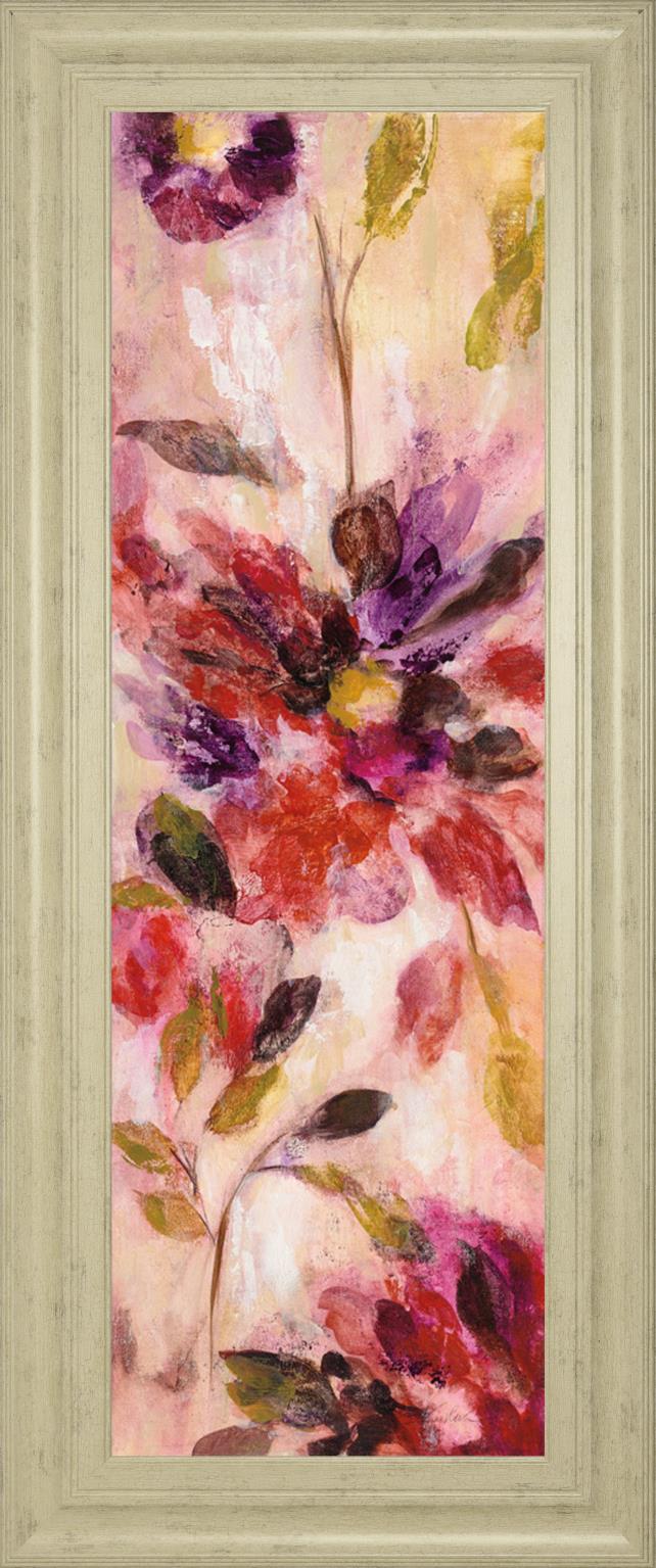 Exuberant Florals I By Silvia Vassileva 18X42 Framed Print
