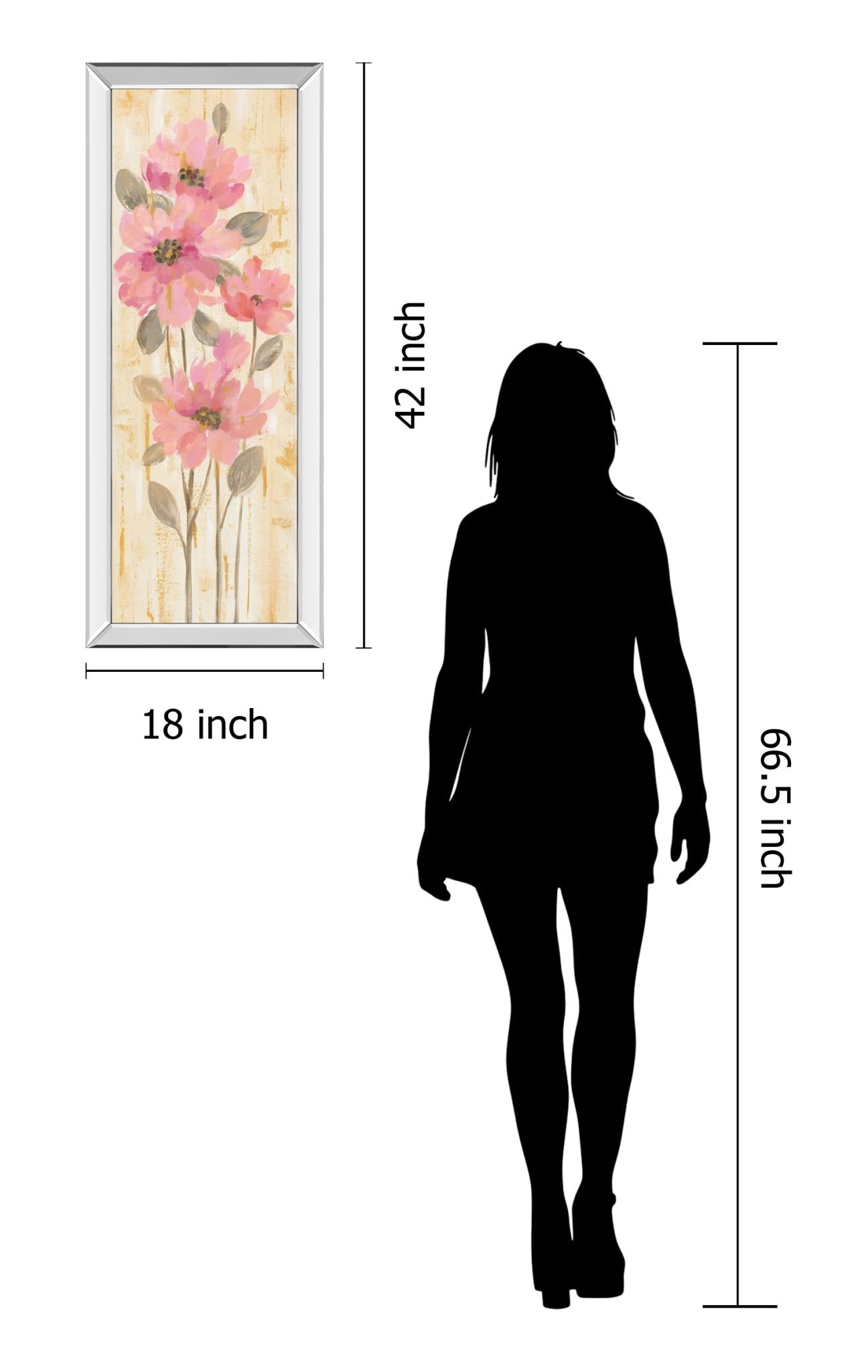 Beautiful Garden Tems I By Silvia Vassileva 18X42 Mirror Frame Print