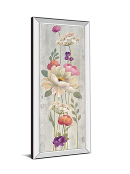 Retro Floral I By Silvia Vassileva 18X42 Mirror Frame Print