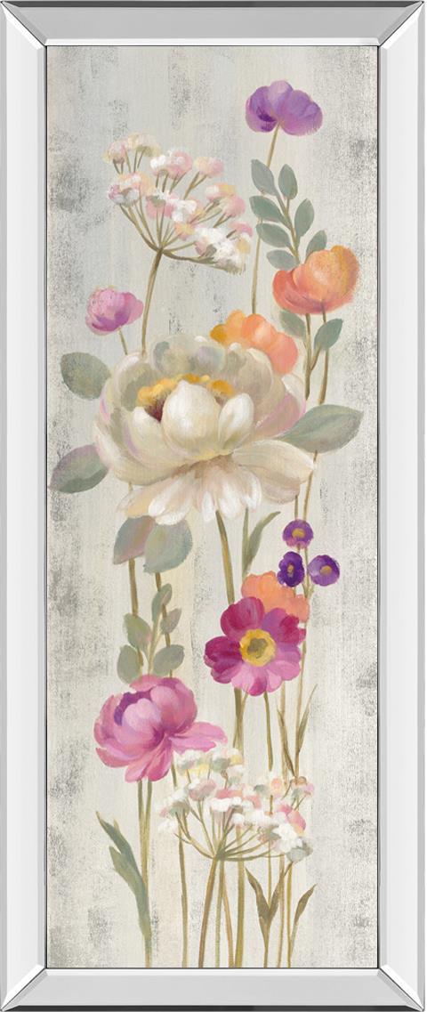 Retro Floral Ii By Silvia Vassileva 18X42 Mirror Frame Print