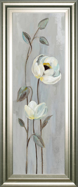 Neutral Branches I On Gray By Silvia Vassileva 18X42 Framed Print