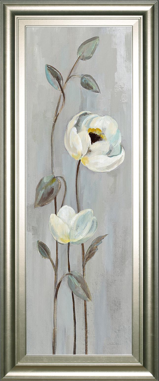 Neutral Branches I On Gray By Silvia Vassileva 18X42 Framed Print