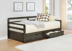 Sorrento 2-drawer  XL Daybed with Extension Trundle Grey
