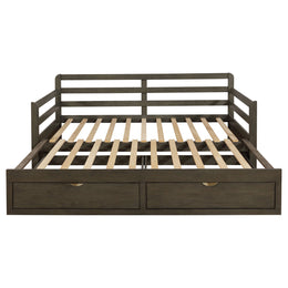 Sorrento 2-drawer  XL Daybed with Extension Trundle Grey