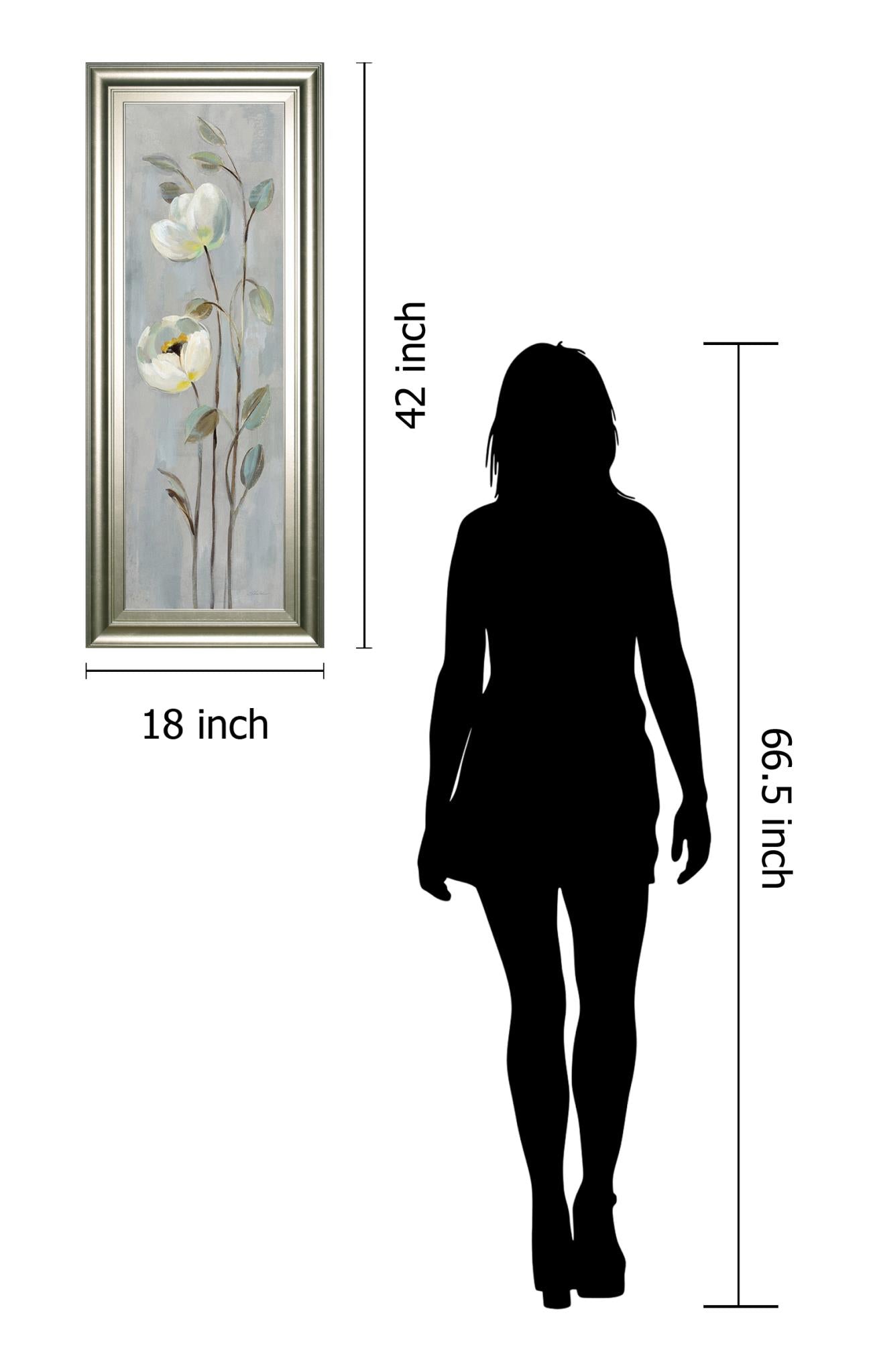 Neutral Branches Ii On Gray By Silvia Vassileva 18X42 Framed Print