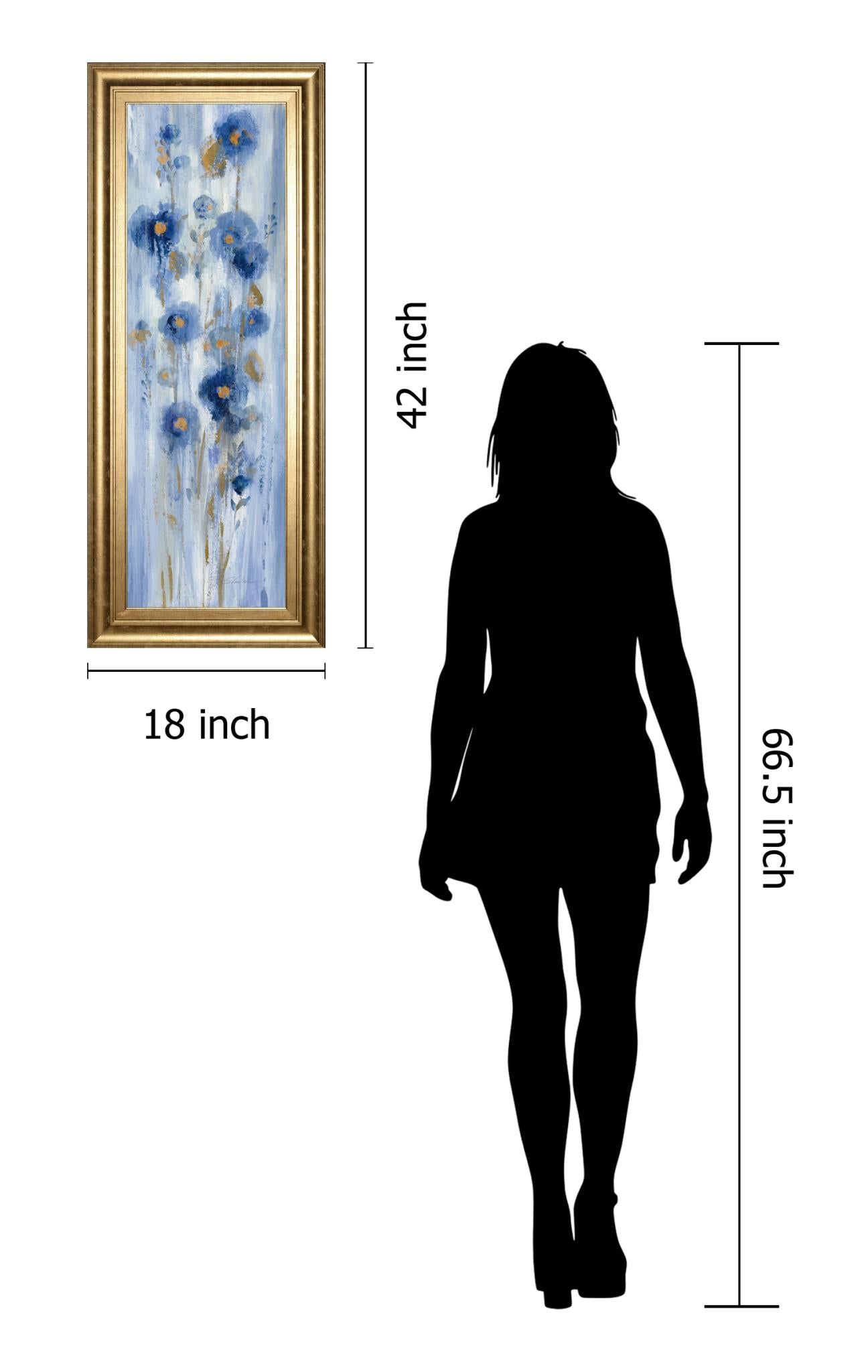 Seaside Flowers I By Silvia Vassileva 18X42 Framed Print