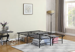 Mabel Metal California King Support Platform Bed Black