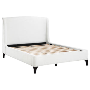 Mosby Upholstered  Wingback Bed Grey