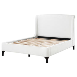 Mosby Upholstered  Wingback Bed Grey