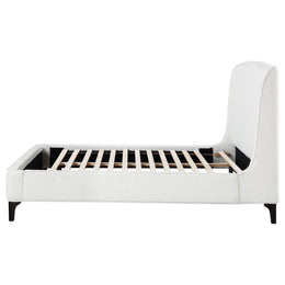 Mosby Upholstered  Wingback Bed Grey