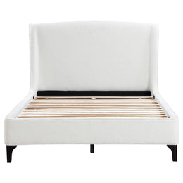 Mosby Upholstered  Wingback Bed Grey
