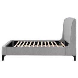 Mosby Upholstered  Wingback Bed Grey