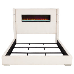 Tisdall Upholstered Cal King Flame Visualizer Bed Black
