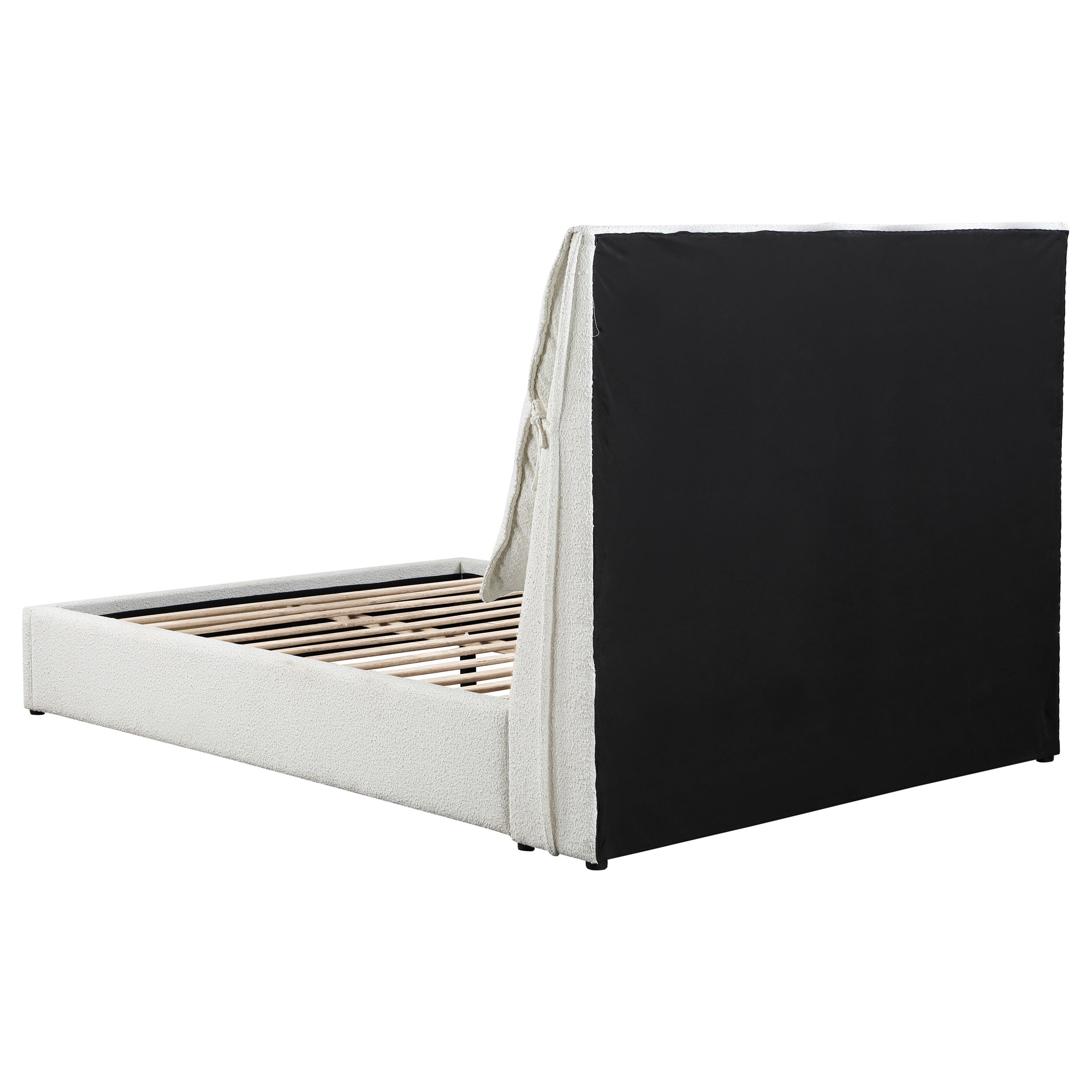 Gwendoline Upholstered  Panel Bed White