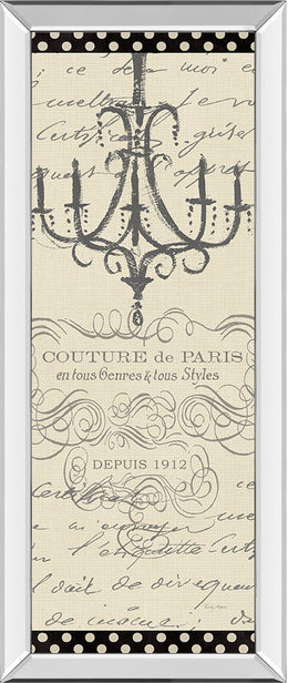 French Courture Panel Ii By Emily Adams 18X42 Mirror Frame Print