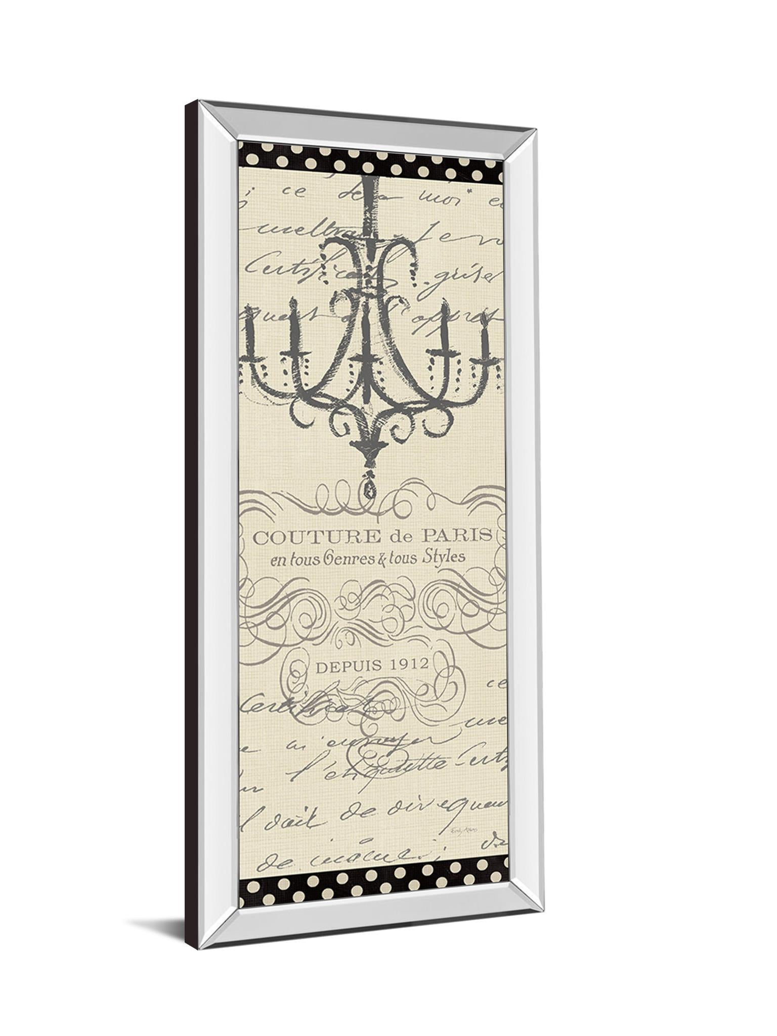 French Courture Panel Ii By Emily Adams 18X42 Mirror Frame Print