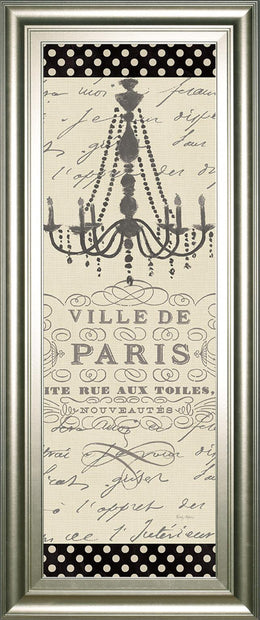 French Couture Panel I By Emily Adams 18X42 Framed Print