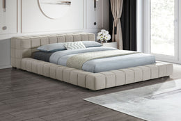 Trinity Upholstered Cal King Platform Bed Green