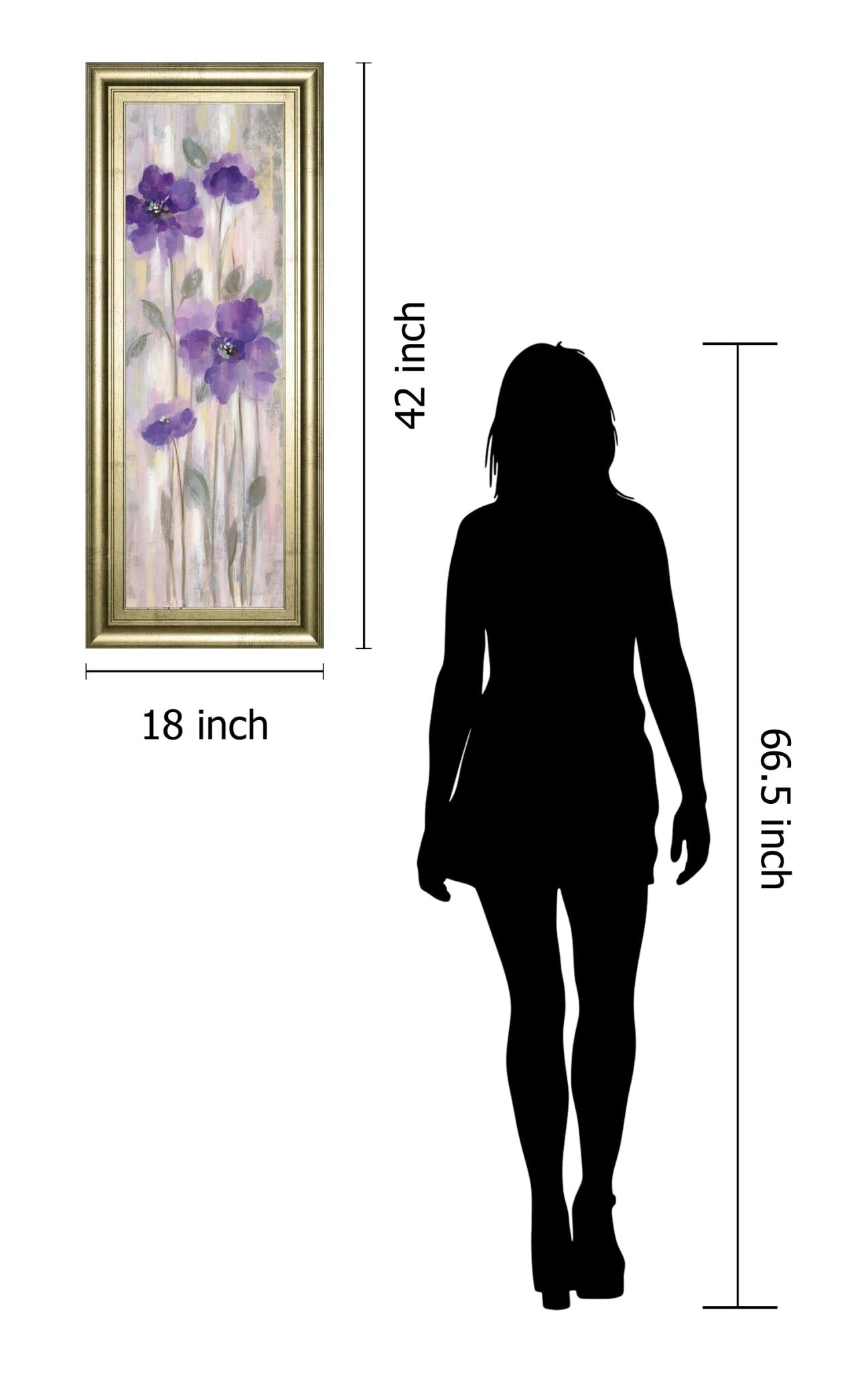 Spring Floral I By Silvia Vassileva 18X42 Framed Print