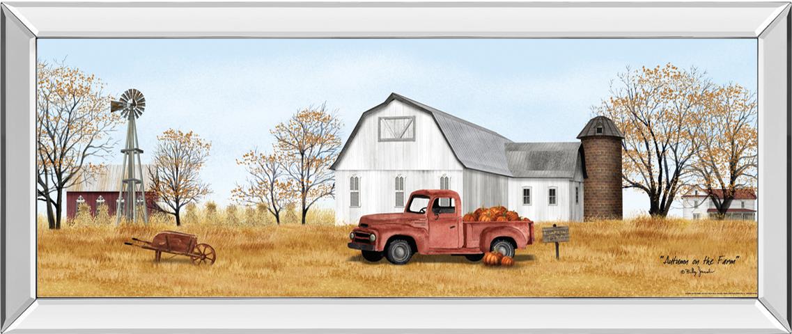 Autumn On The Farm By Billy Jacobs 18X42 Mirror Frame Print