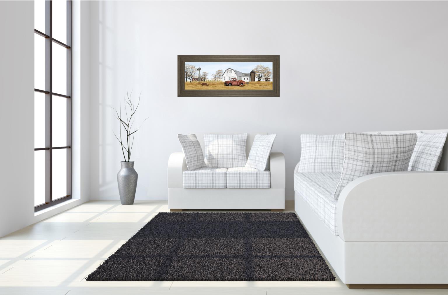 Autumn On The Farm By Billy Jacobs 18X42 Framed Print