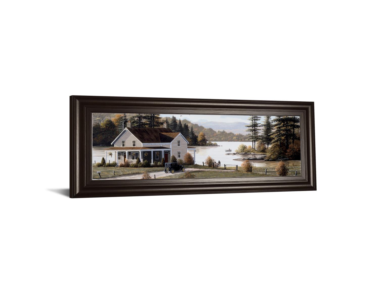 Out On The Lake By Saunders, B. 18X42 Framed Print
