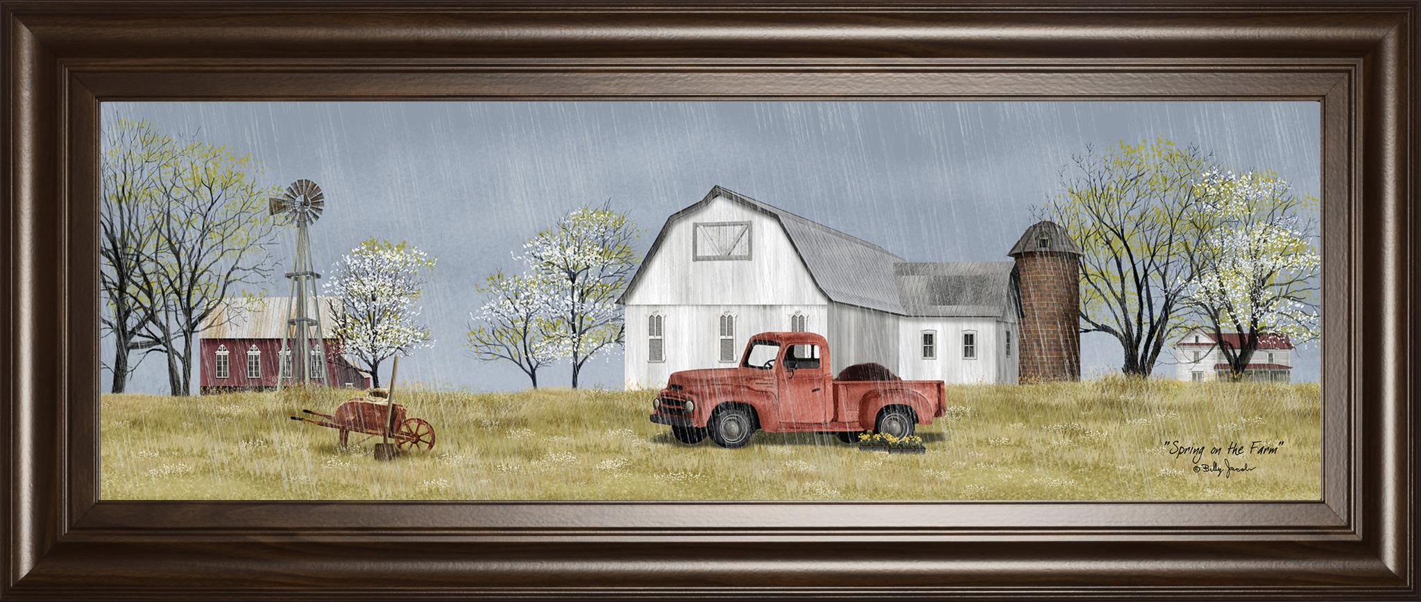 Spring On The Farm By Billy Jacobs 18X42 Framed Print