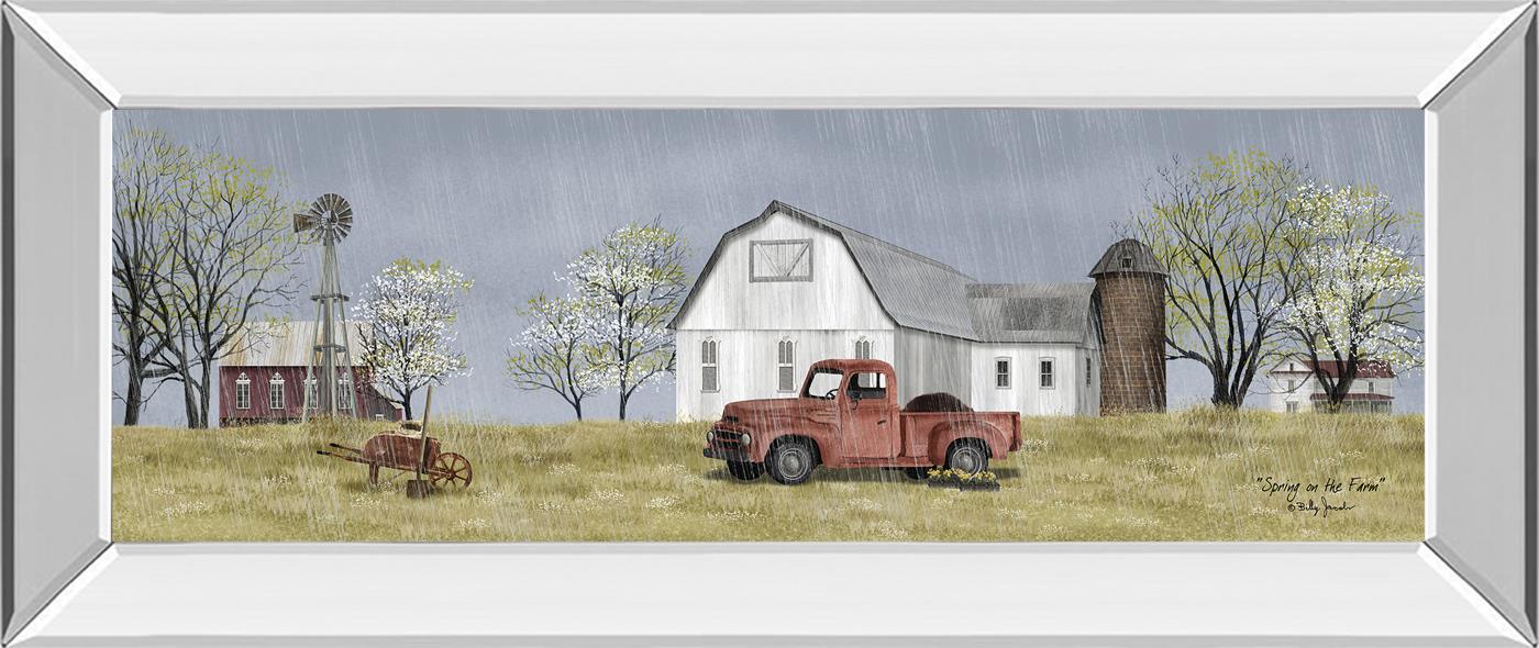 Spring On The Farm By Billy Jacobs 18X42 Mirror Frame Print