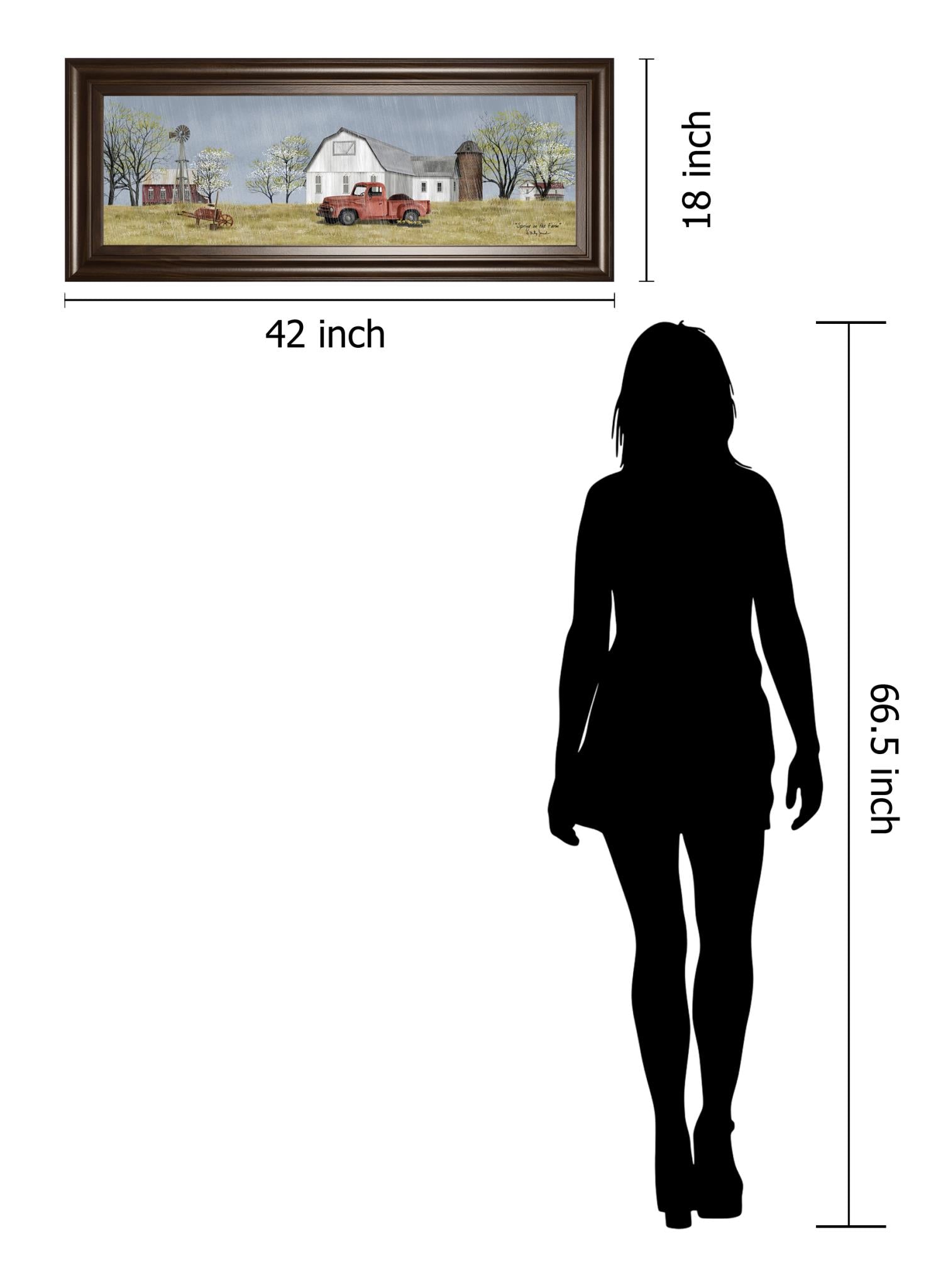 Spring On The Farm By Billy Jacobs 18X42 Framed Print