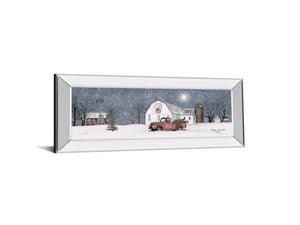 Winter On The Farm By Billy Jacobs 18X42 Mirror Frame Print