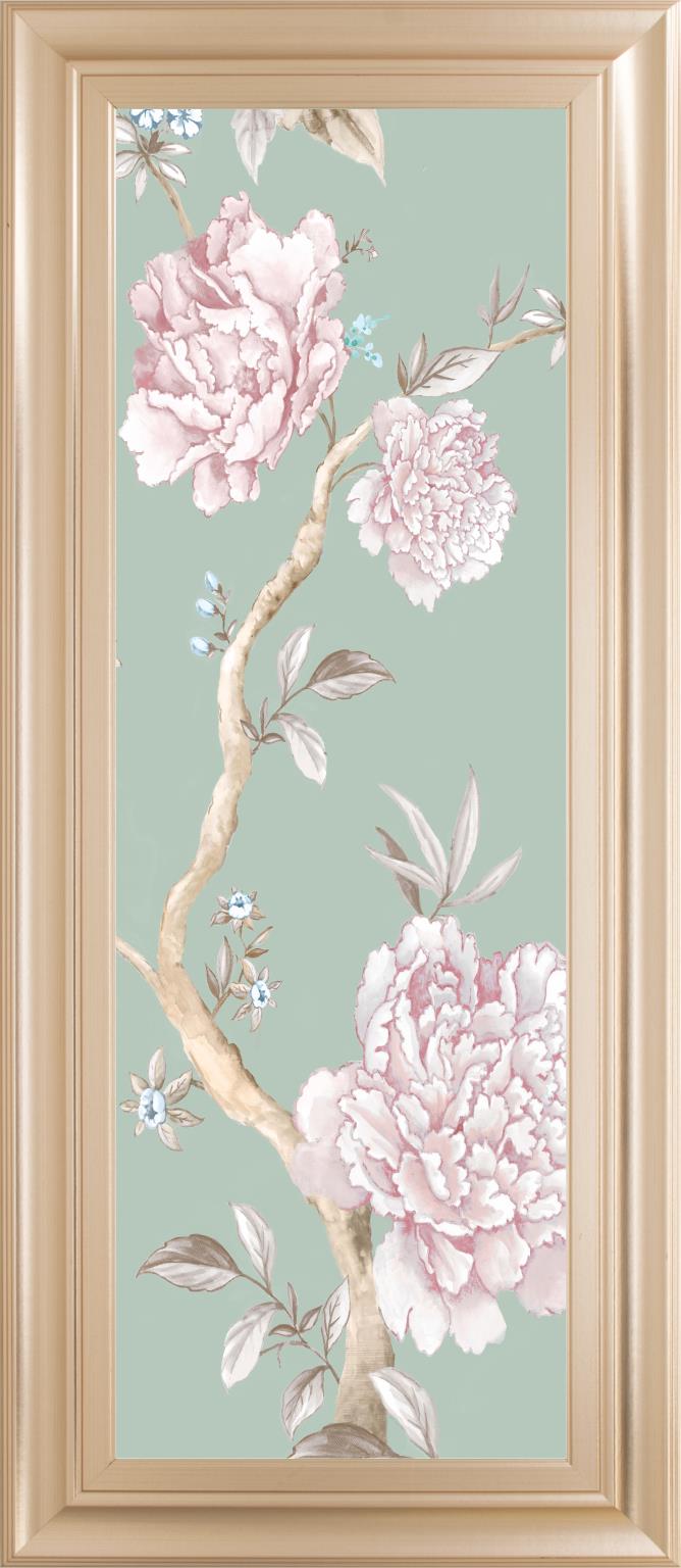 Oriental Garden I By Eva Watts 18X42 Framed Print