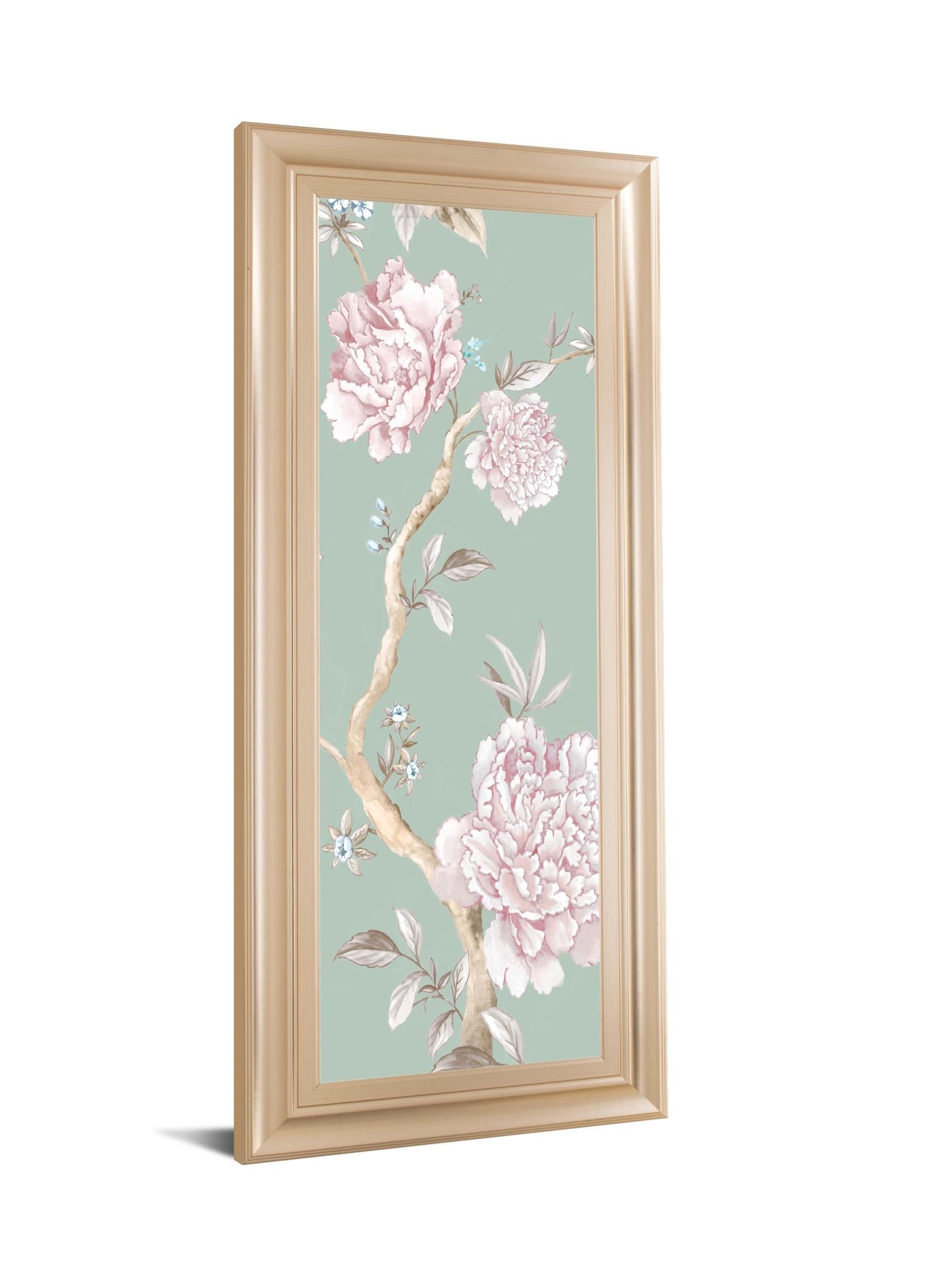 Oriental Garden I By Eva Watts 18X42 Framed Print