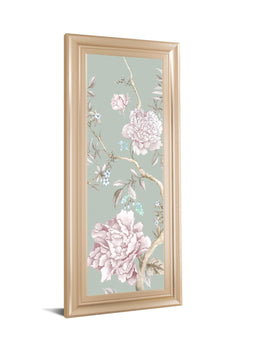 Oriental Garden I By Eva Watts 18X42 Framed Print