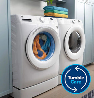 Package - GE - 4.8 Cu. Ft. High-Efficiency Stackable Smart Front Load Washer w/ Odorblock Ultra Fresh Vent System & Microban Technology and 7.8 Cu. Ft. Stackable Smart 10-Cycle Gas Dryer - White
