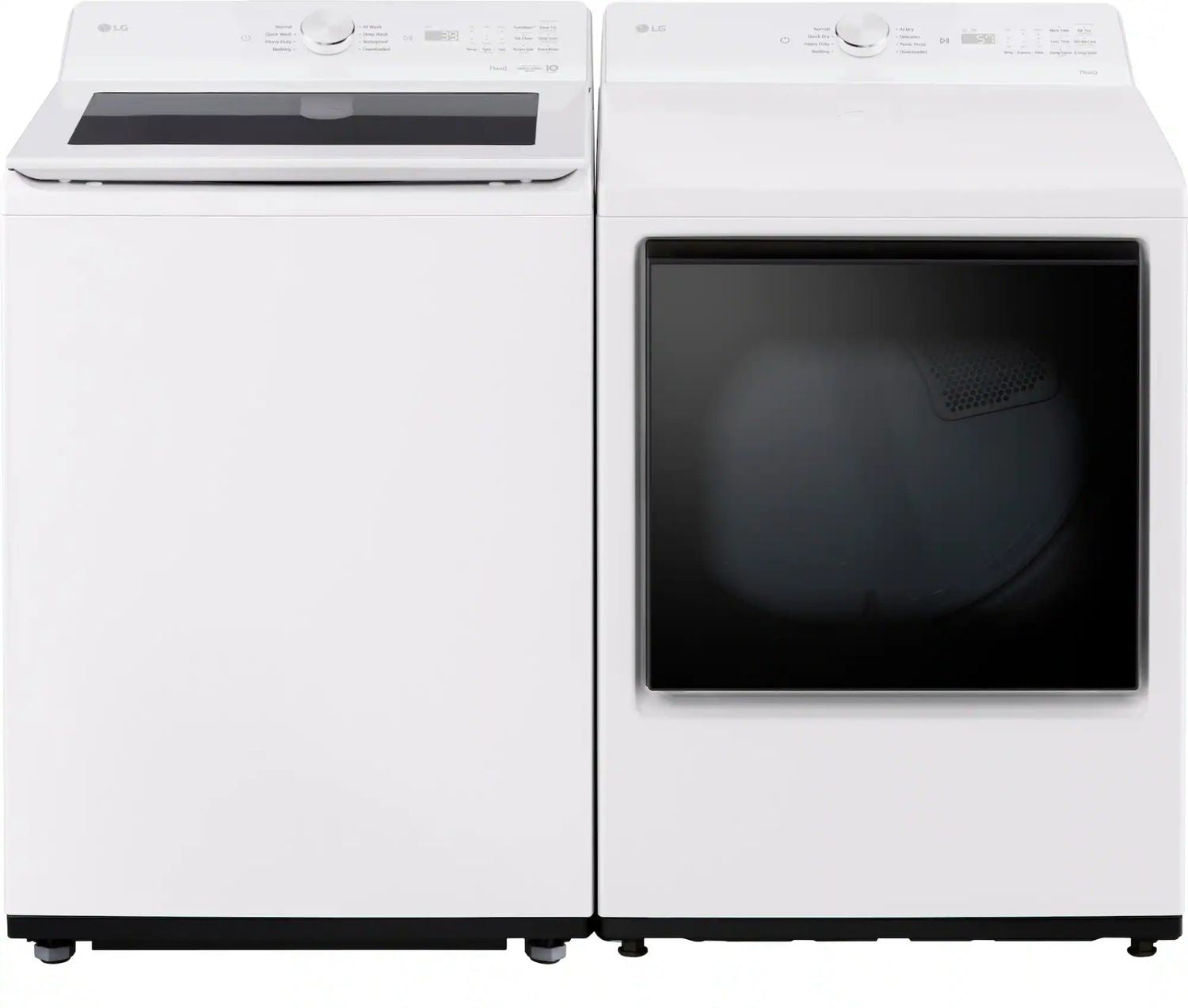 Package - LG - 5.0 Cu. Ft. High-Efficiency Smart Top Load Washer with Easy Unload and 7.3 Cu. Ft. Smart Electric Dryer with Sensor Dry - Alpine White