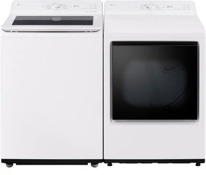 Package - LG - 5.0 Cu. Ft. High-Efficiency Smart Top Load Washer with Easy Unload and 7.3 Cu. Ft. Smart Electric Dryer with Sensor Dry - Alpine White