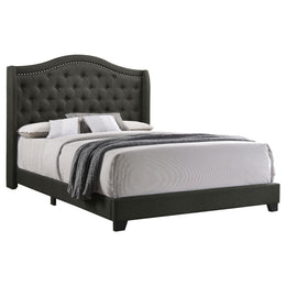 Sonoma Upholstered  Wingback Bed Beige