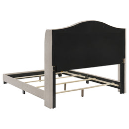 Sonoma Upholstered  Wingback Bed Beige