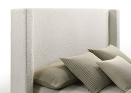 Alamosa Boucle Upholstered  Platform Bed White