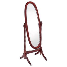 Foyet Wood Adjustable  Length Cheval Mirror Black