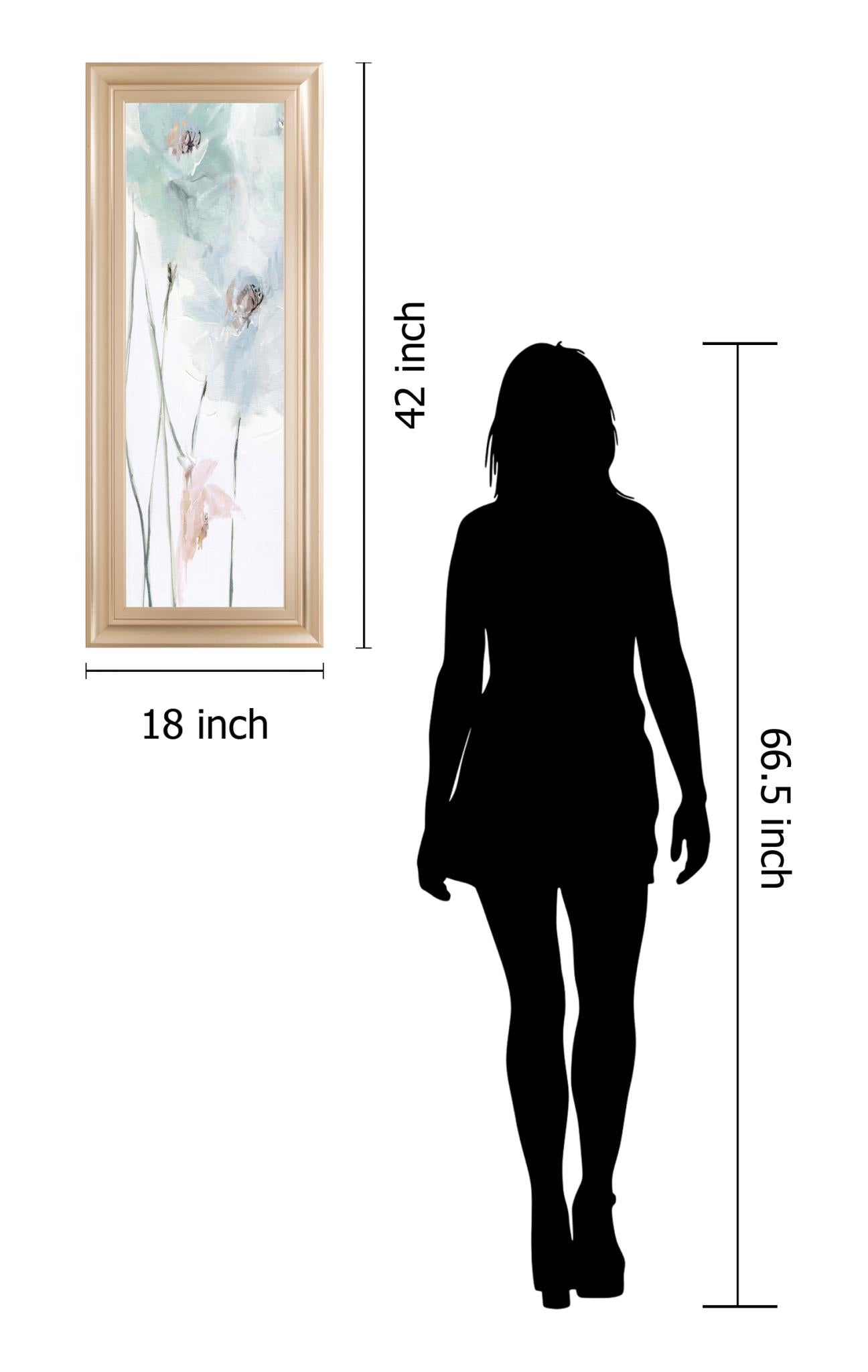 Spring Poppies I By Susan Pepe 18X42 Framed Print