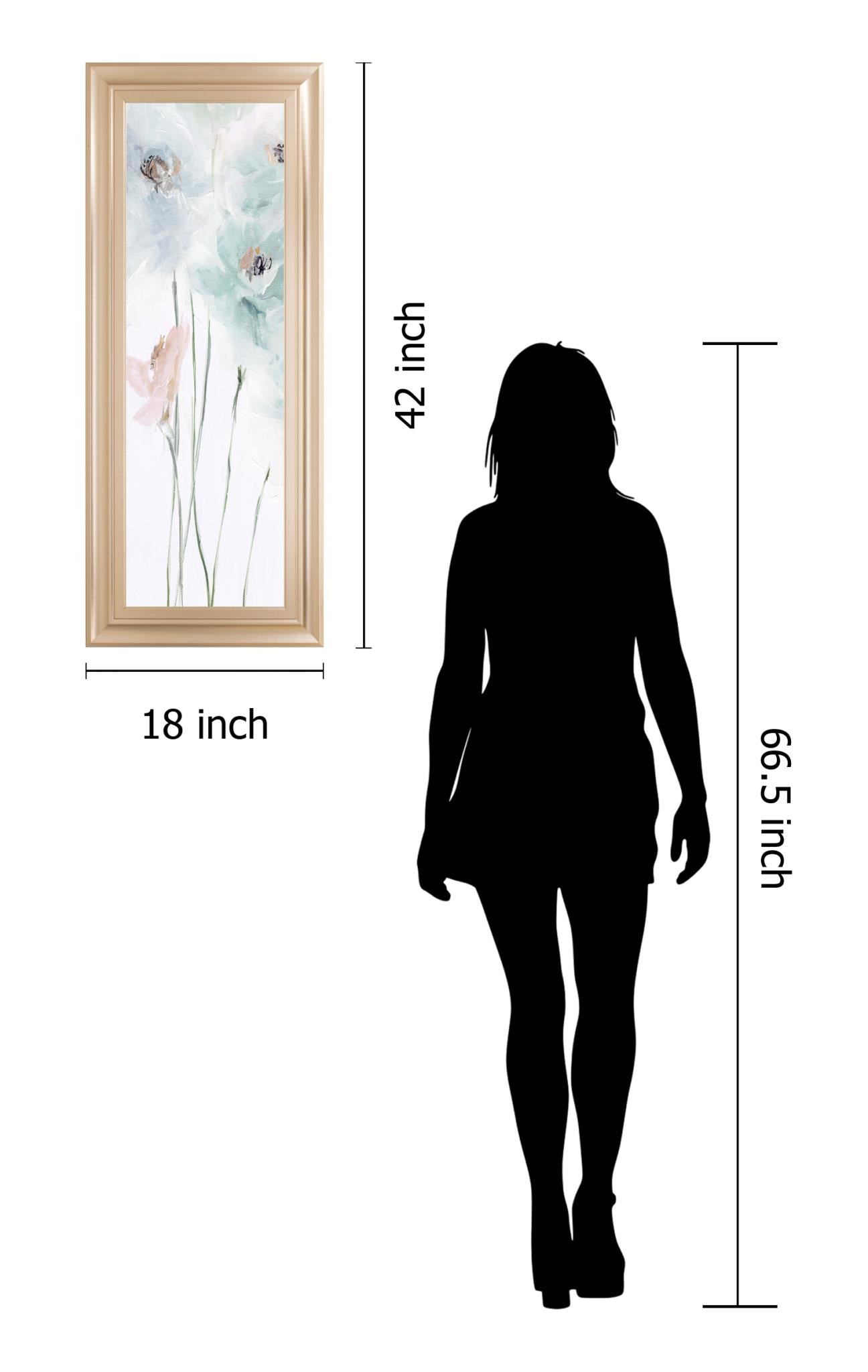 Spring Poppies Ii By Susan PepeÂ  18X42 Framed Print