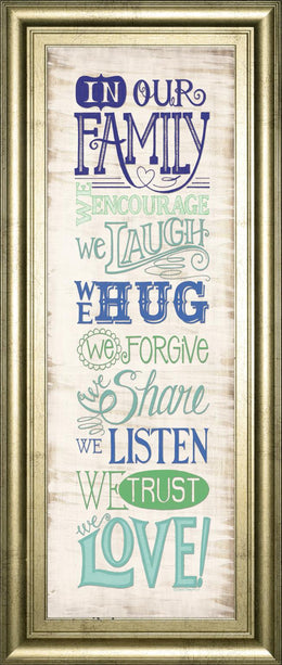 In Our Family  By Deb Strain 18X42 Framed Print