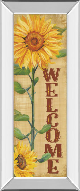 Welcome Sunflower By Ed Wargo 18X42 Mirror Frame Print