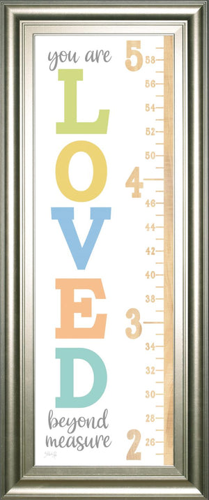 Loved Beyond Measture Growth Chart By Marla Rae 18X42 Framed Print
