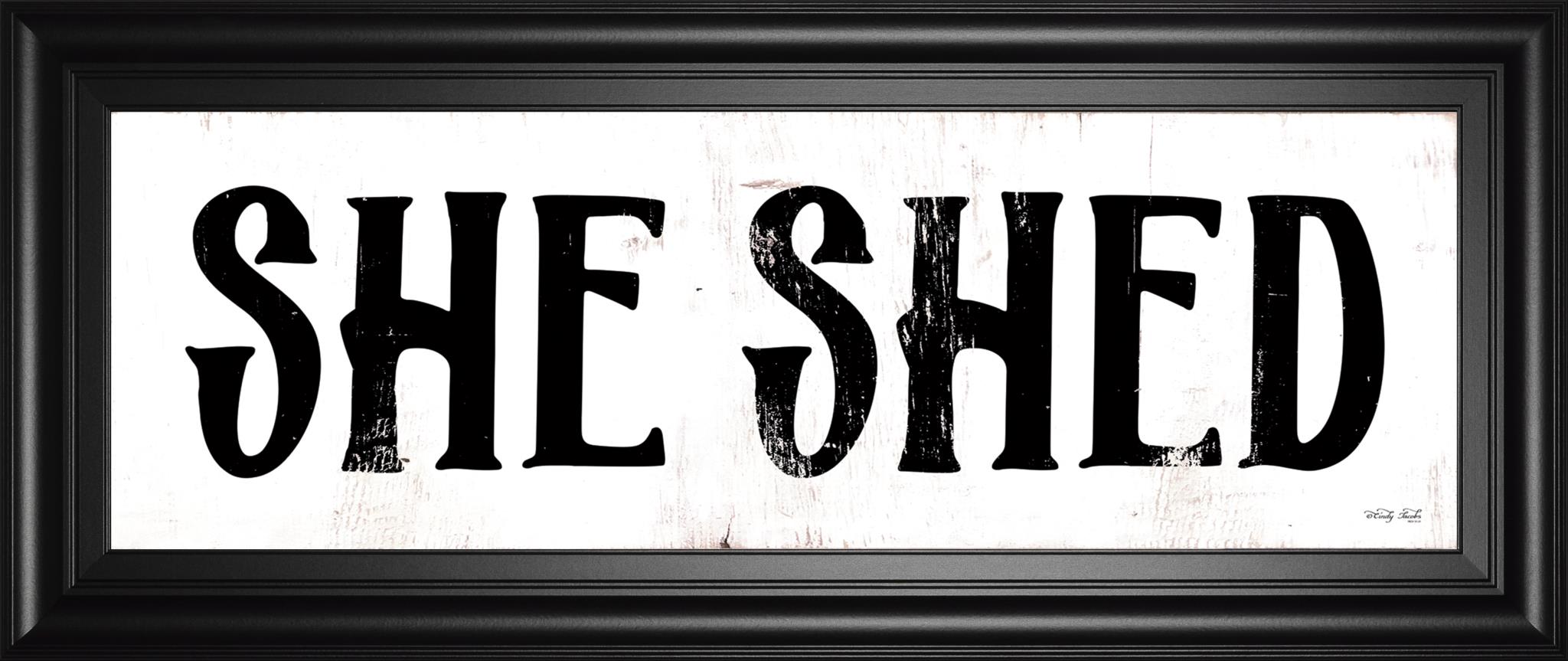 She Shed By Cindy Jacobs 18X42 Framed Print
