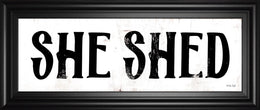 She Shed By Cindy Jacobs 18X42 Framed Print